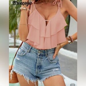 Knot shoulder body suit